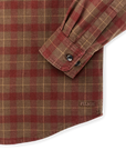 filson alaskan guide shirt brown mahogany plaid