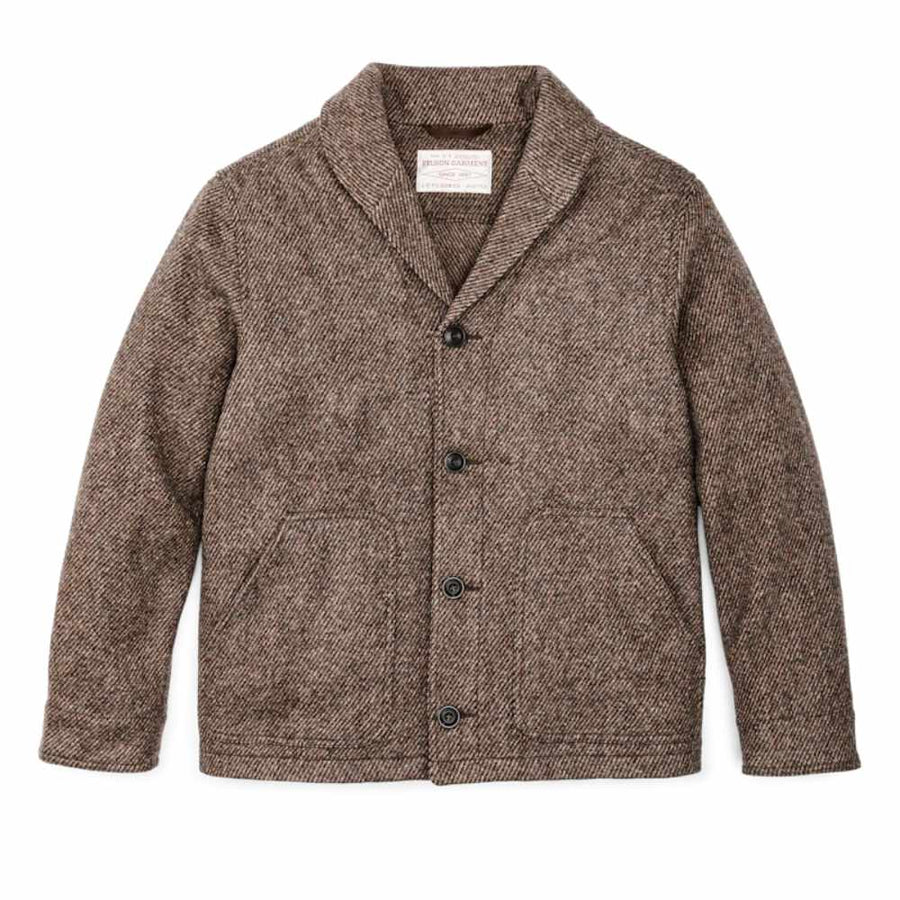 filson decatur island wool jacket natural brown