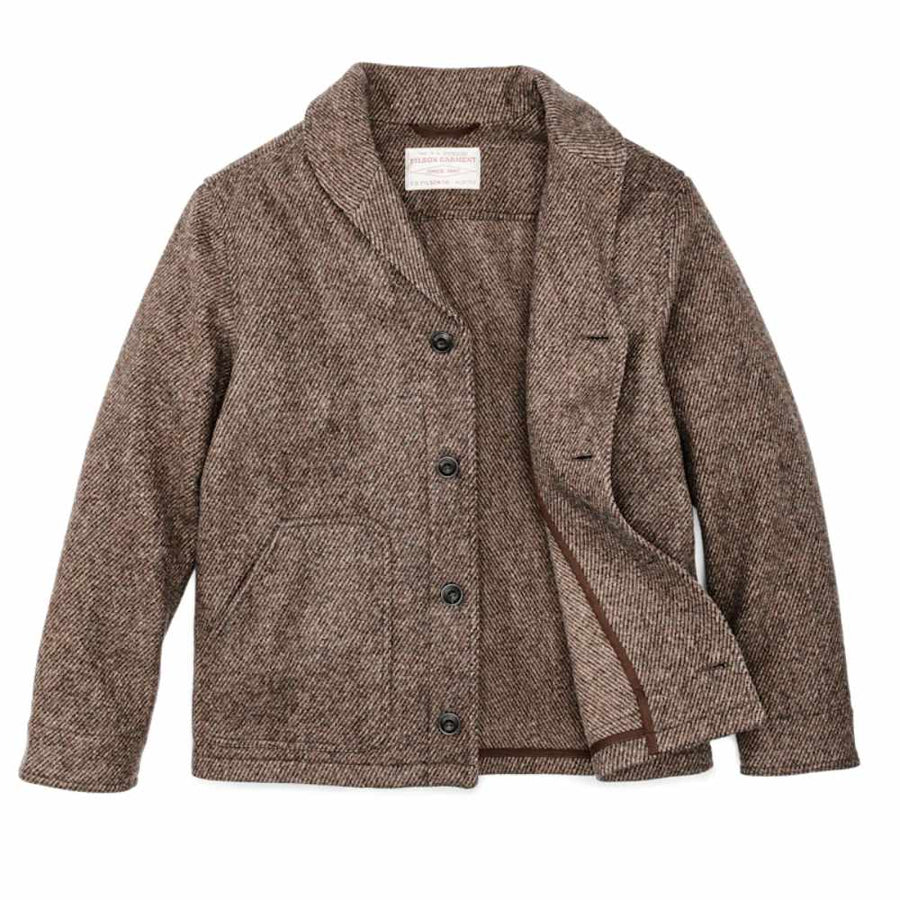 filson decatur island wool jacket natural brown