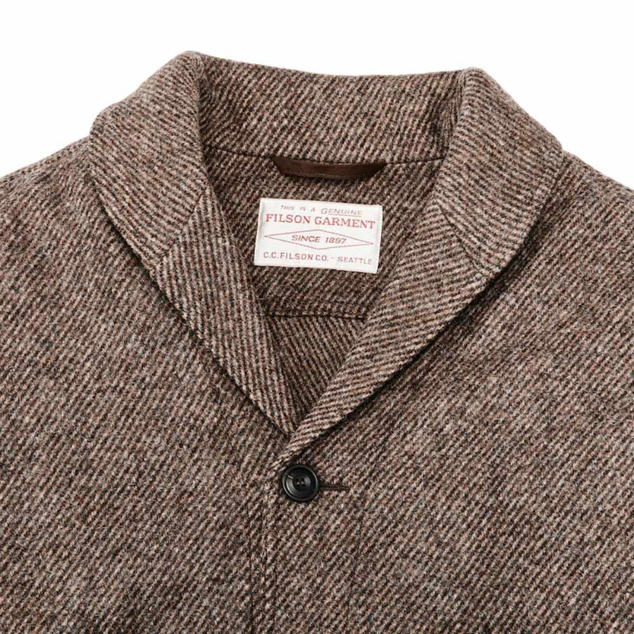 filson decatur island wool jacket natural brown