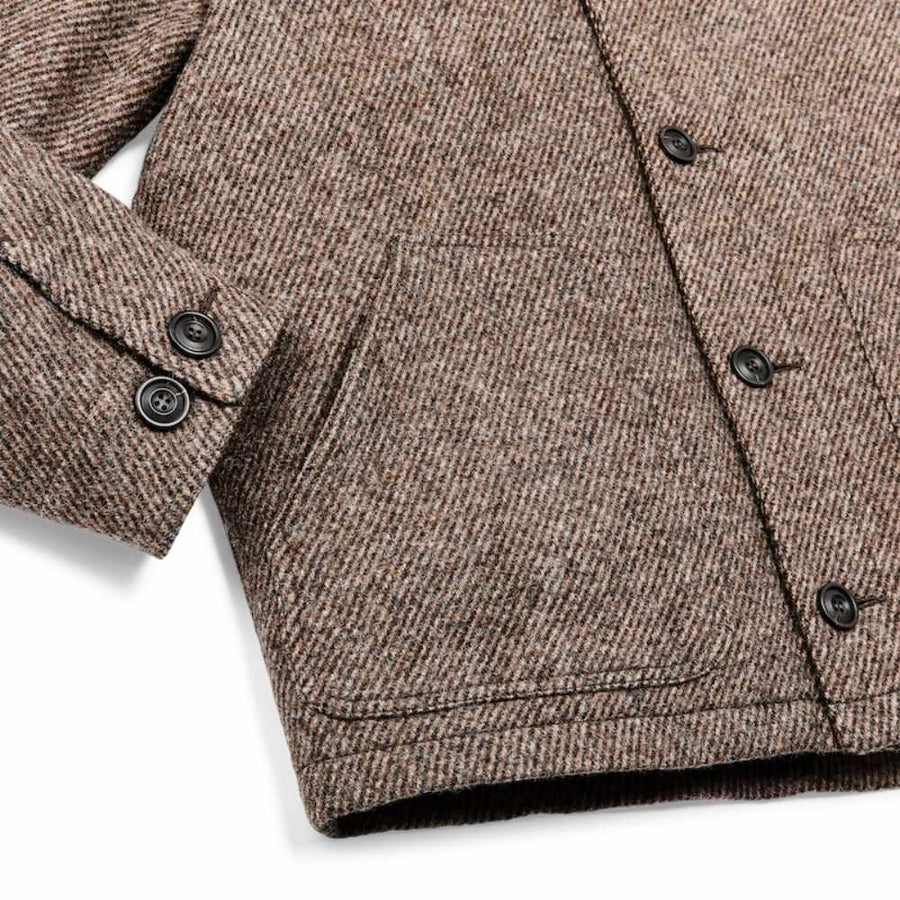 filson decatur island wool jacket natural brown
