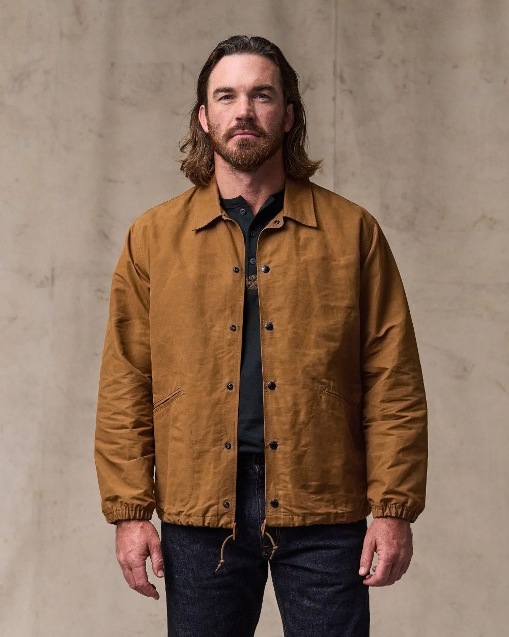 filson dry wax windbreaker harvest tan