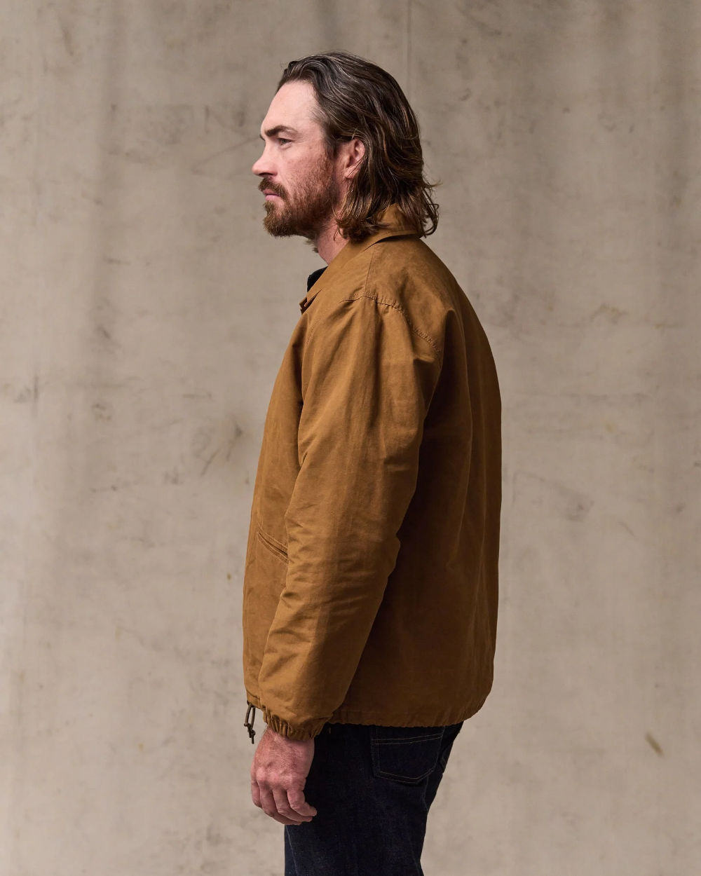 filson dry wax windbreaker harvest tan