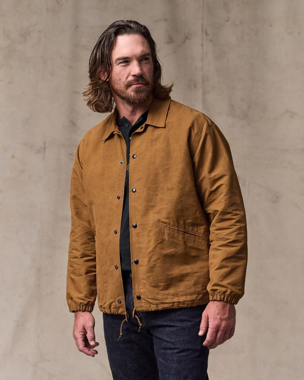 filson dry wax windbreaker harvest tan