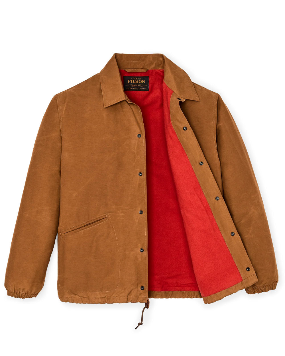 filson dry wax windbreaker harvest tan