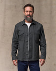 filson field jac shirt washed faded black