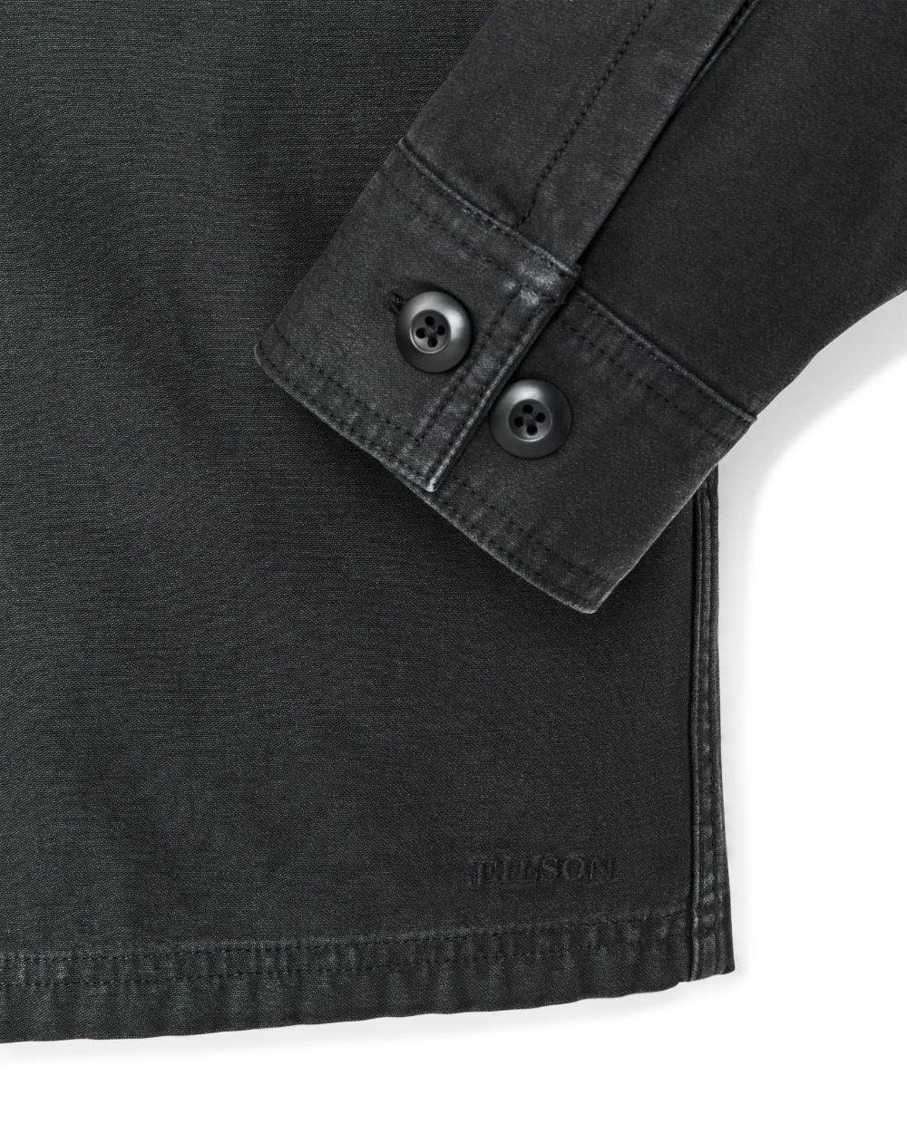 filson field jac shirt washed faded black