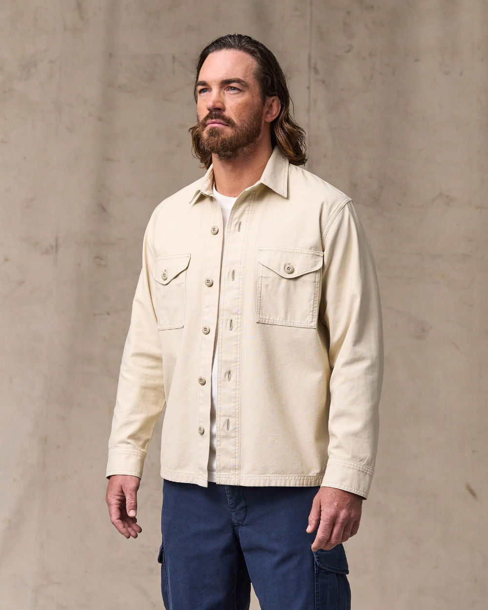 filson field jac shirt washed oatmeal