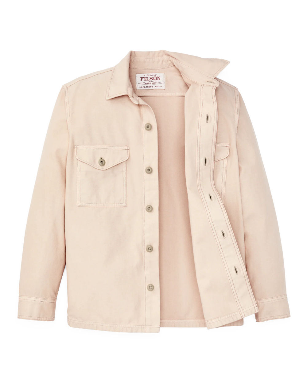 filson field jac shirt washed oatmeal
