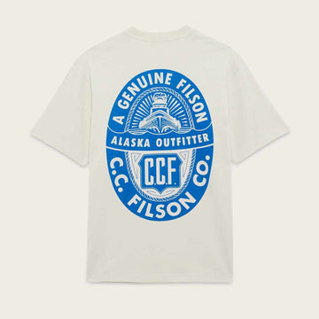 filson frontier graphic t-shirt silver birch blue