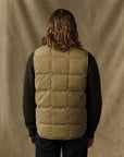 filson heritage cotton down vest light brown