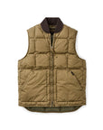 filson heritage cotton down vest light brown