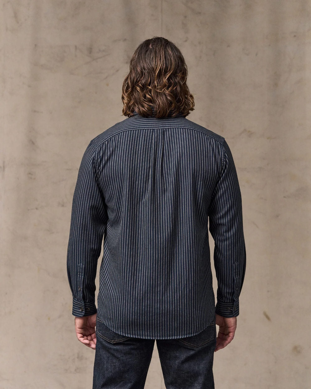 filson lightweight alaskan guide shirt indigo ticking stripe