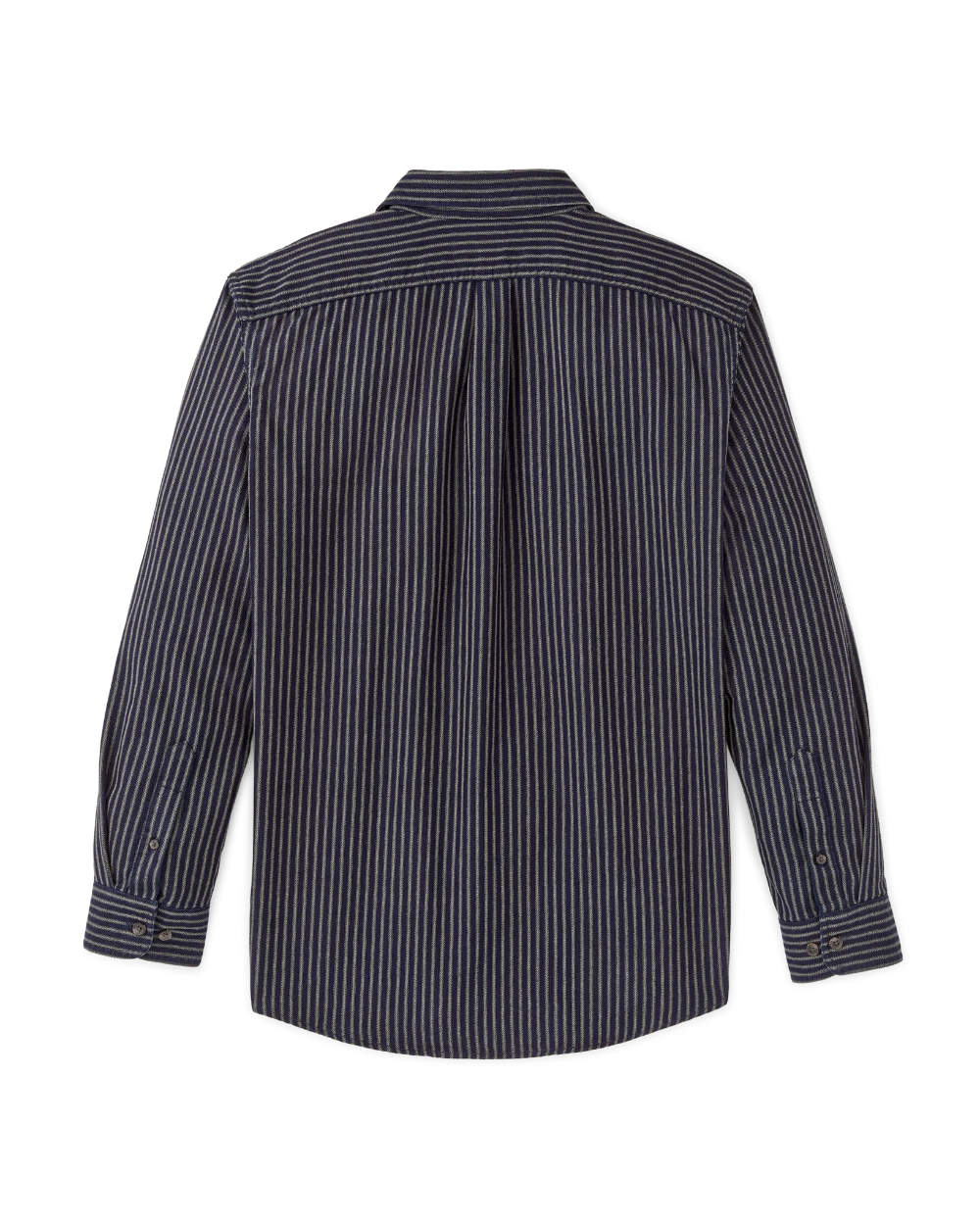 filson lightweight alaskan guide shirt indigo ticking stripe