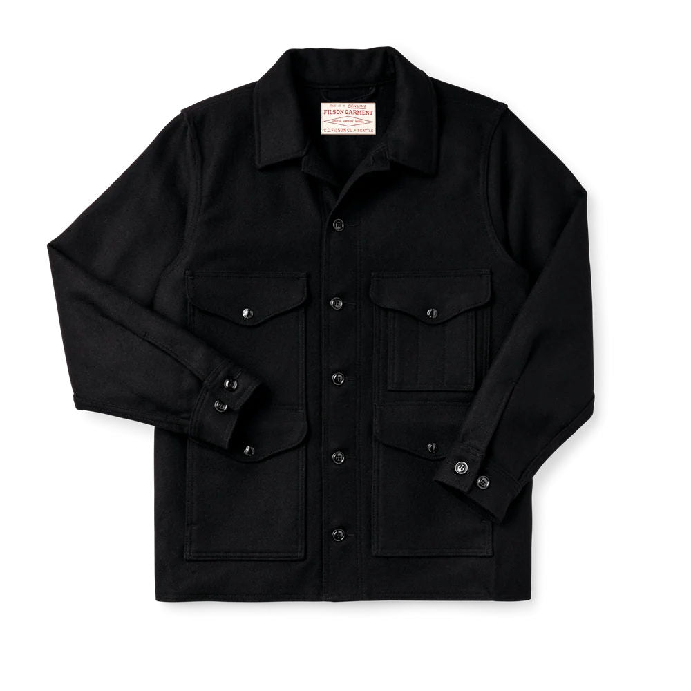 filson mackinaw wool cruiser jacket dark navy solid