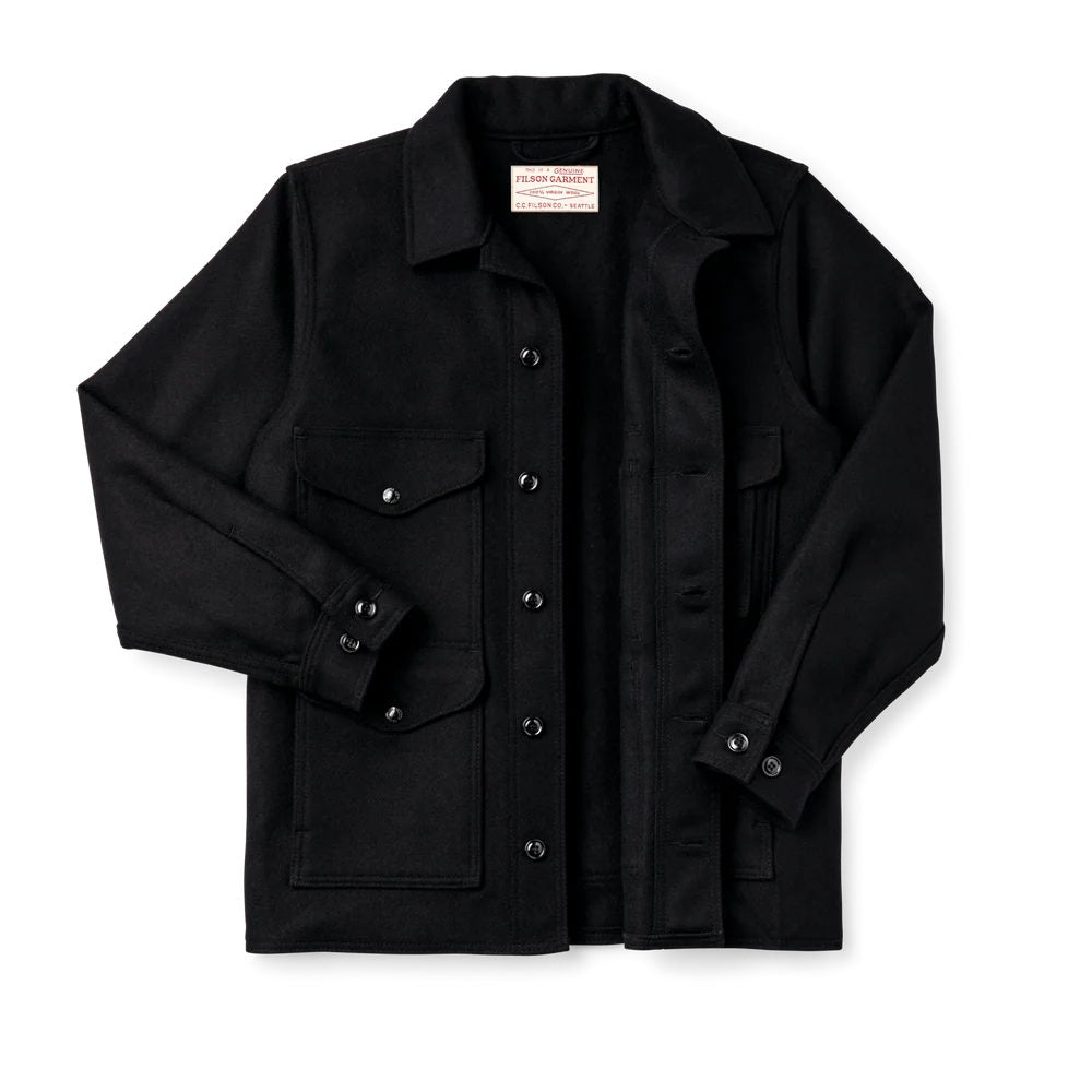 filson mackinaw wool cruiser jacket dark navy solid