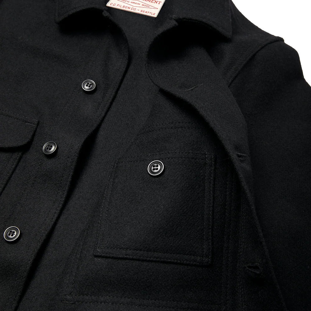 filson mackinaw wool cruiser jacket dark navy solid