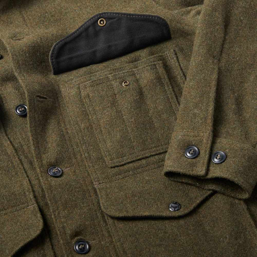 filson mackinaw wool cruiser jacket forest green