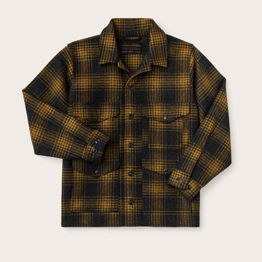 filson mackinaw wool cruiser jacket gold ochre ombre