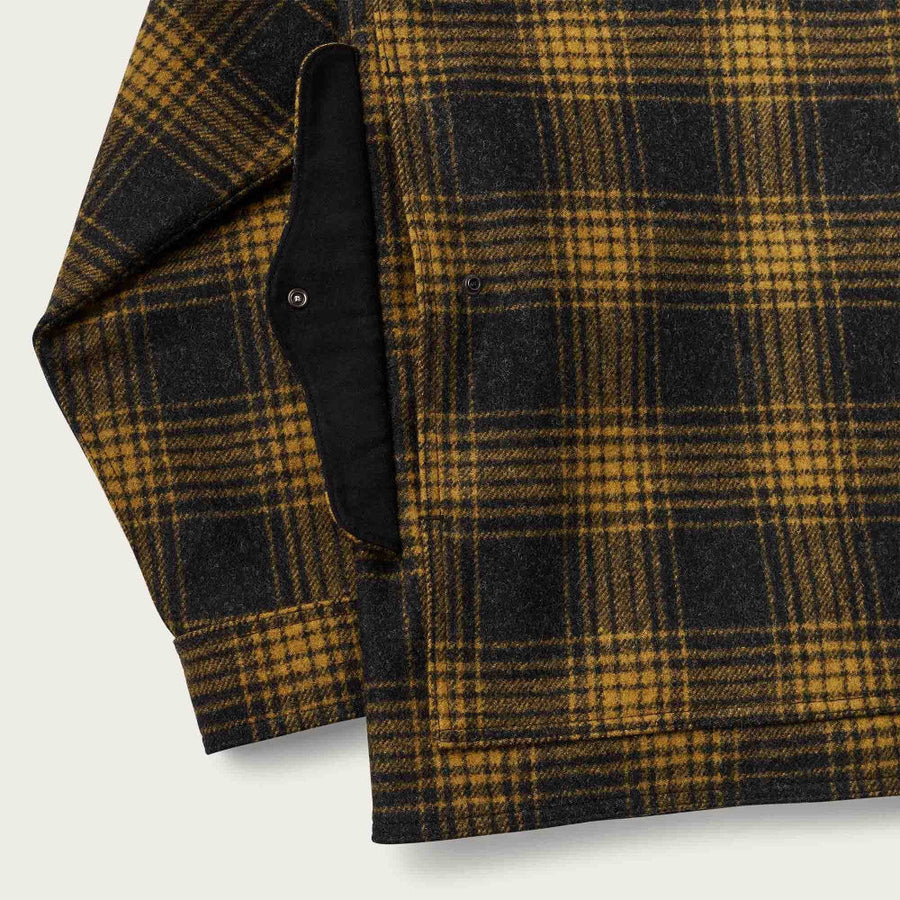filson mackinaw wool cruiser jacket gold ochre ombre