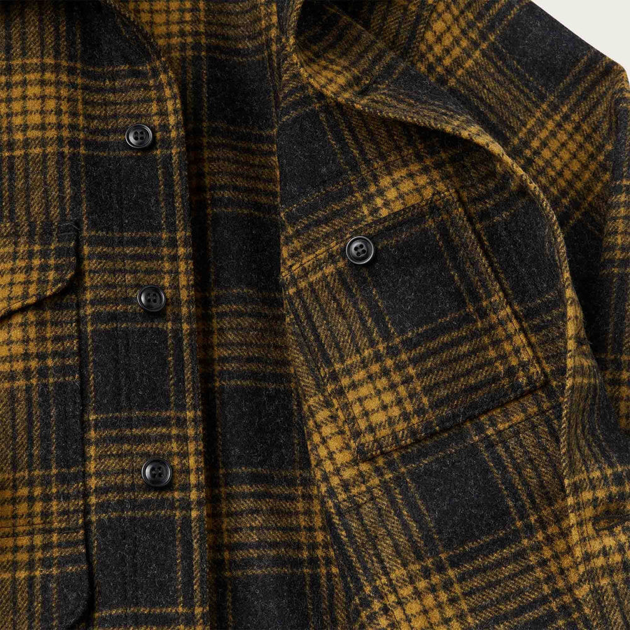 filson mackinaw wool cruiser jacket gold ochre ombre