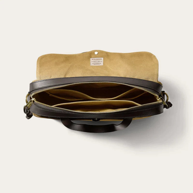 filson rugged twill original briefcase tan
