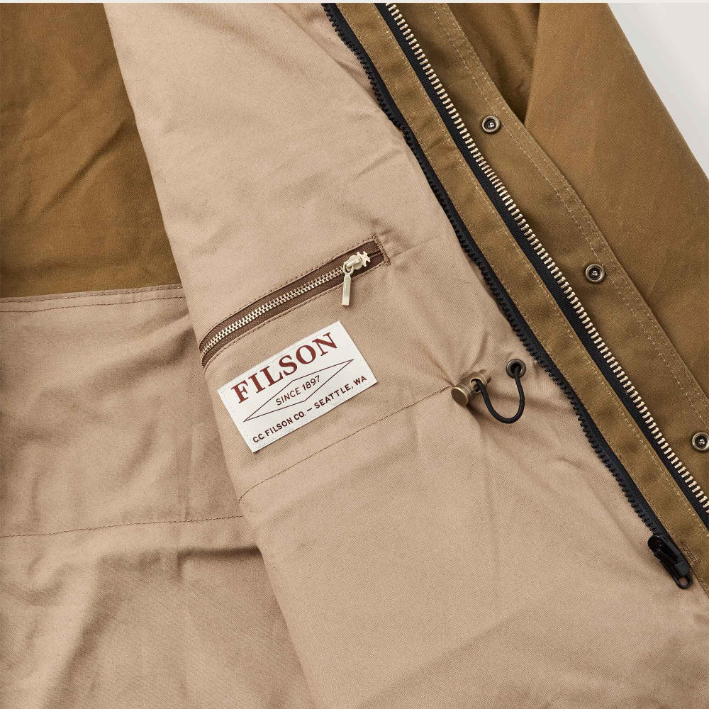 filson tin cloth field jacket dark tan – www.sublime.bz