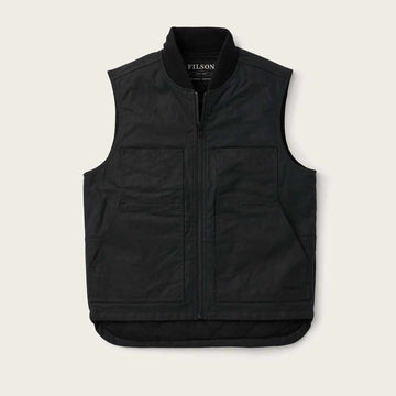 filson tin cloth insulated work vest black