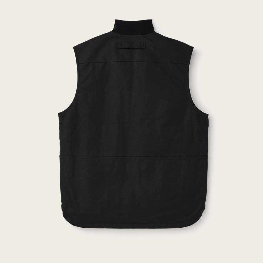 filson tin cloth insulated work vest black