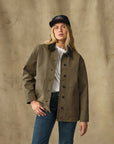 filson womens canvas barn coat marsh olive