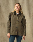 filson womens canvas barn coat marsh olive