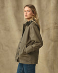 filson womens canvas barn coat marsh olive