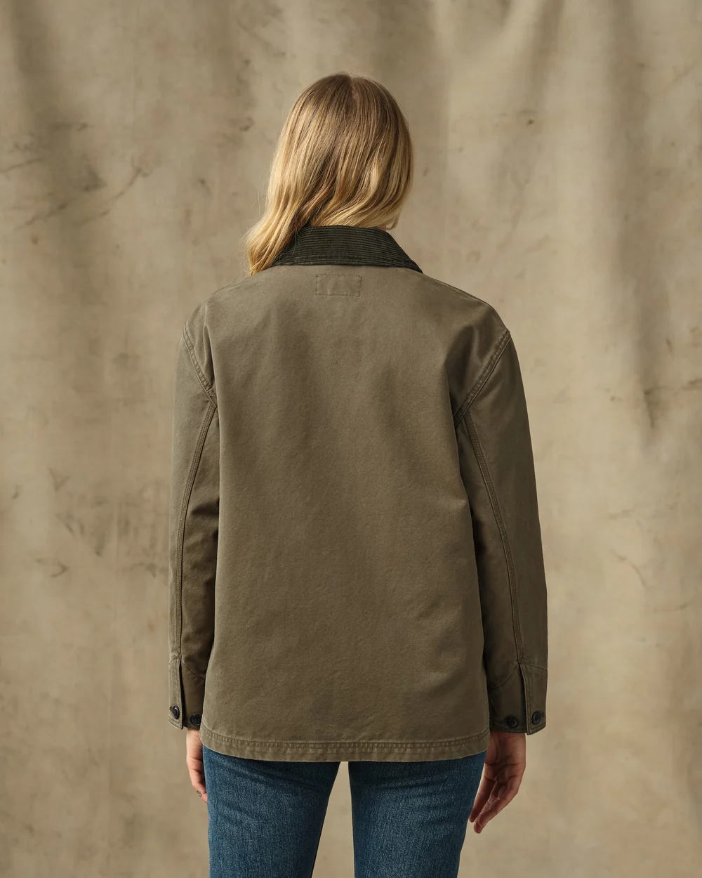 filson womens canvas barn coat marsh olive