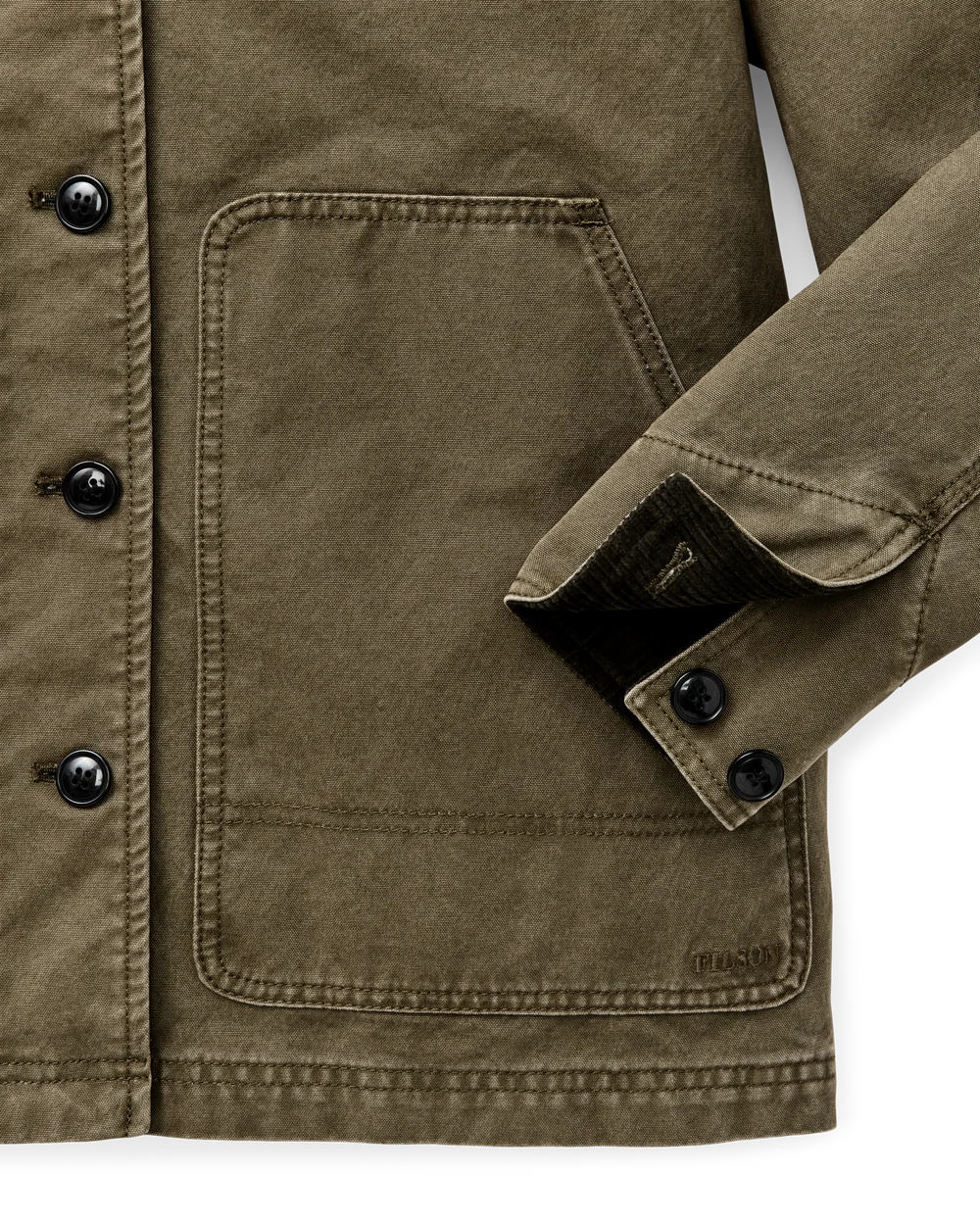 filson womens canvas barn coat marsh olive