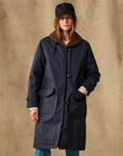 filson womens harbor front trench coat blue