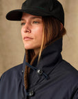 filson womens harbor front trench coat blue