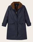 filson womens harbor front trench coat blue
