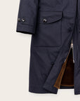 filson womens harbor front trench coat blue