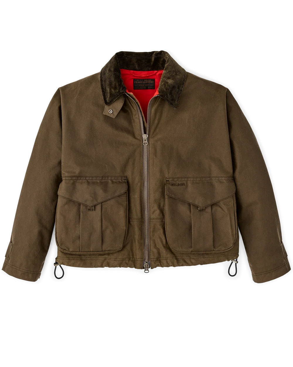 filson womens shelter cloth short work jacket dark tan