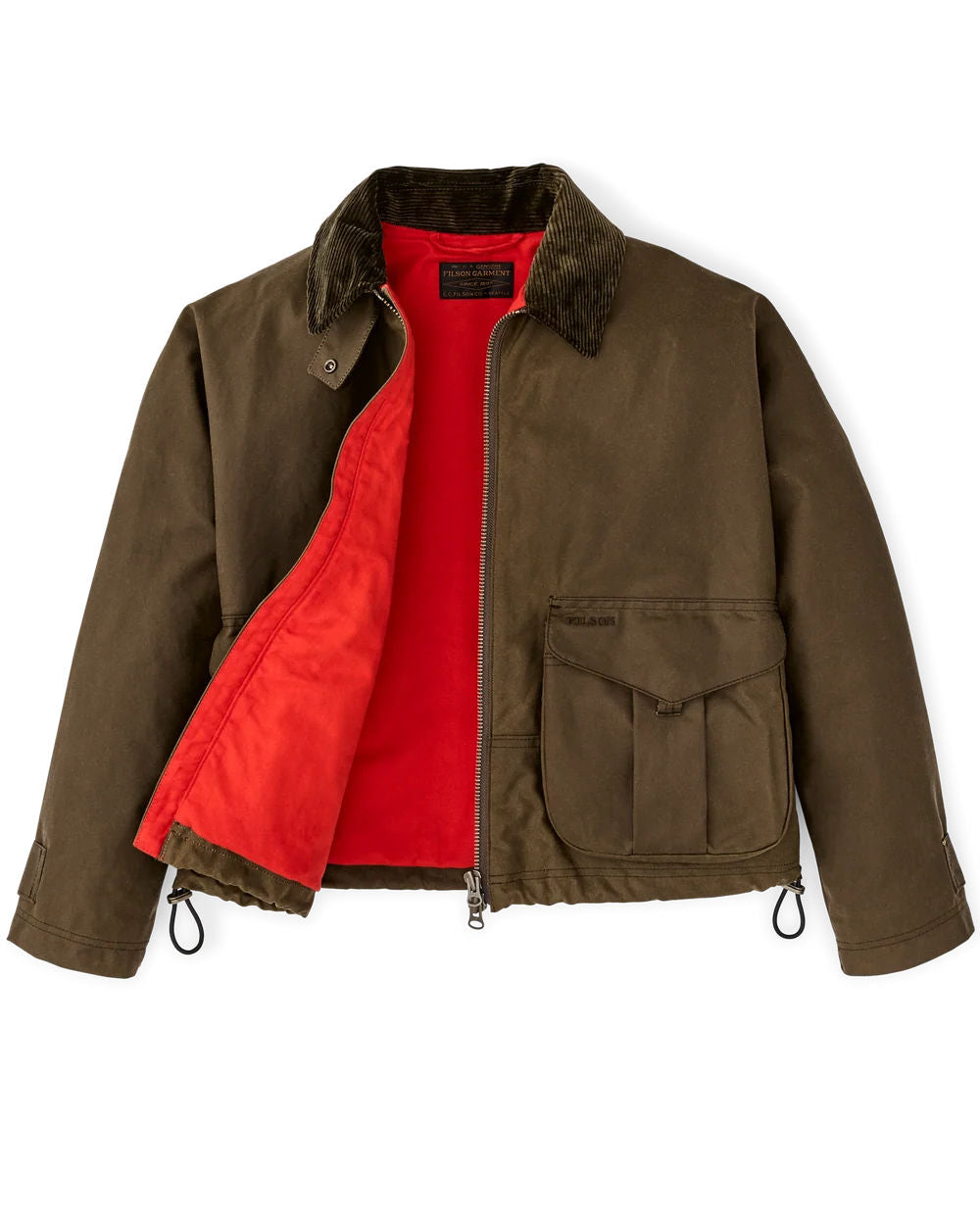 filson womens shelter cloth short work jacket dark tan