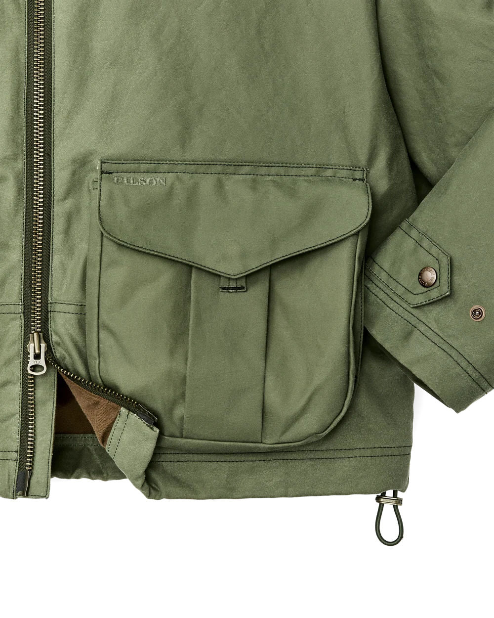 filson womens shelter cloth short work jacket sage olive