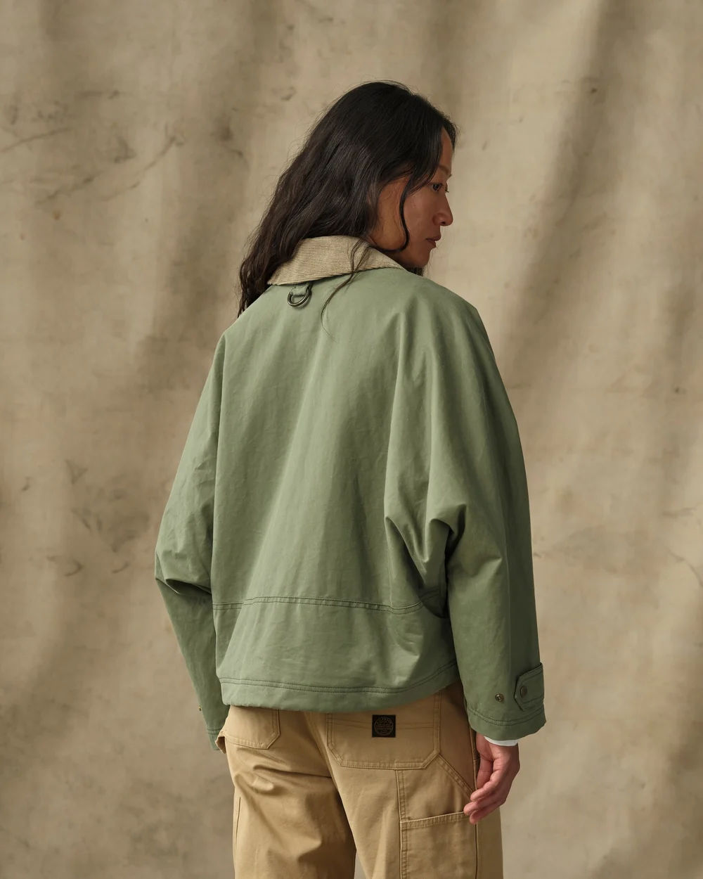 filson womens shelter cloth short work jacket sage olive