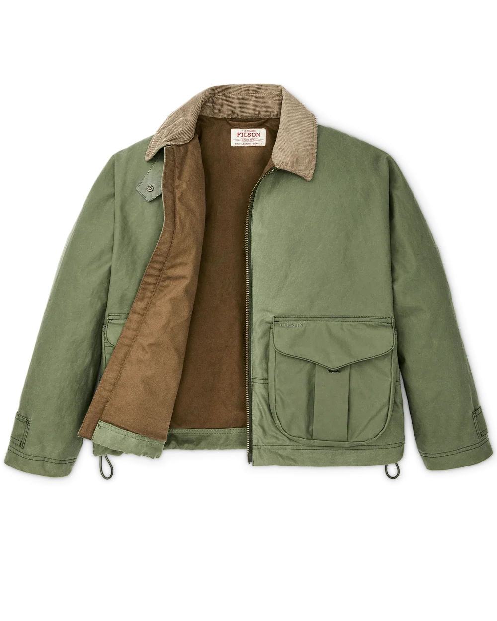 filson womens shelter cloth short work jacket sage olive