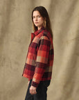 filson womens spokane insulated jacket red burgundy plaid