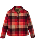 filson womens spokane insulated jacket red burgundy plaid