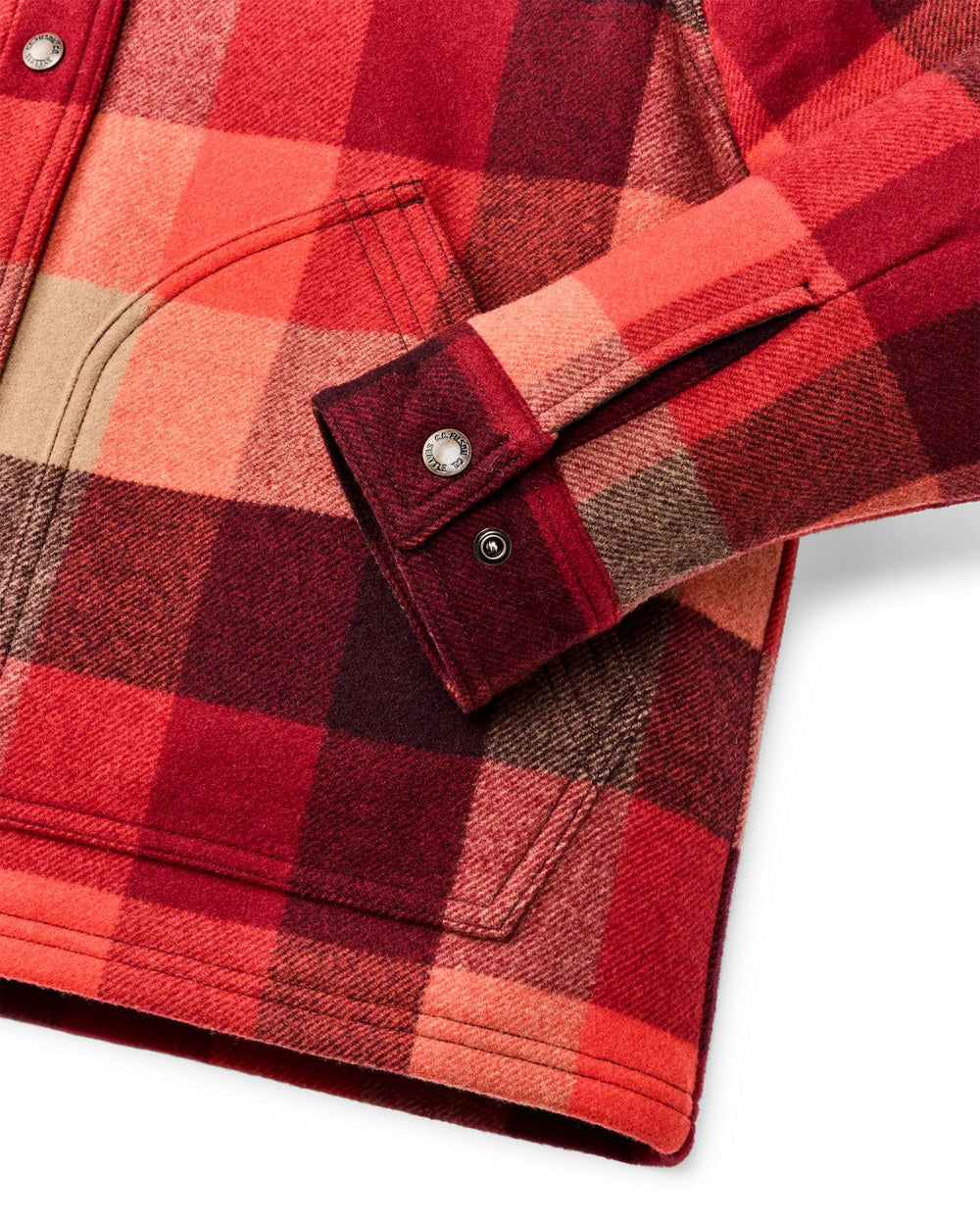 filson womens spokane insulated jacket red burgundy plaid