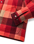 filson womens spokane insulated jacket red burgundy plaid