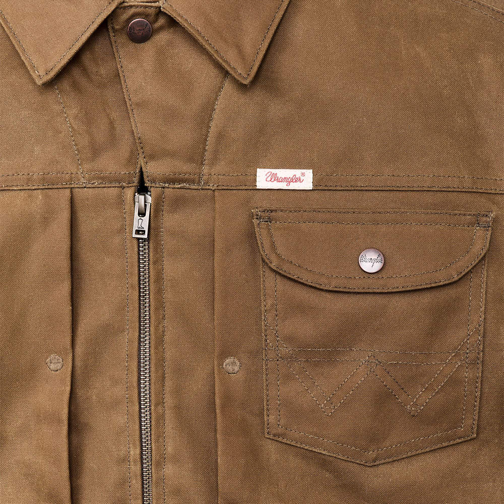 filson x wrangler adventure jacket tan