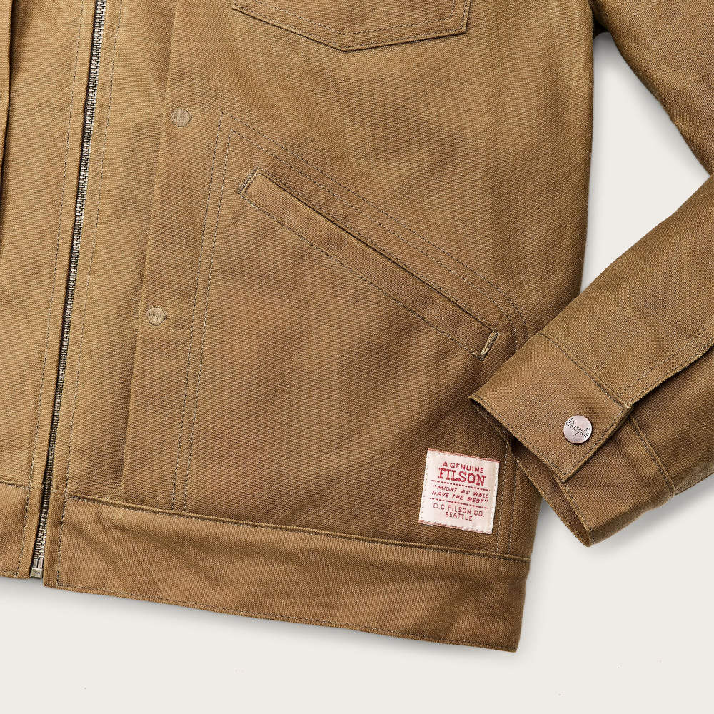 filson x wrangler adventure jacket tan