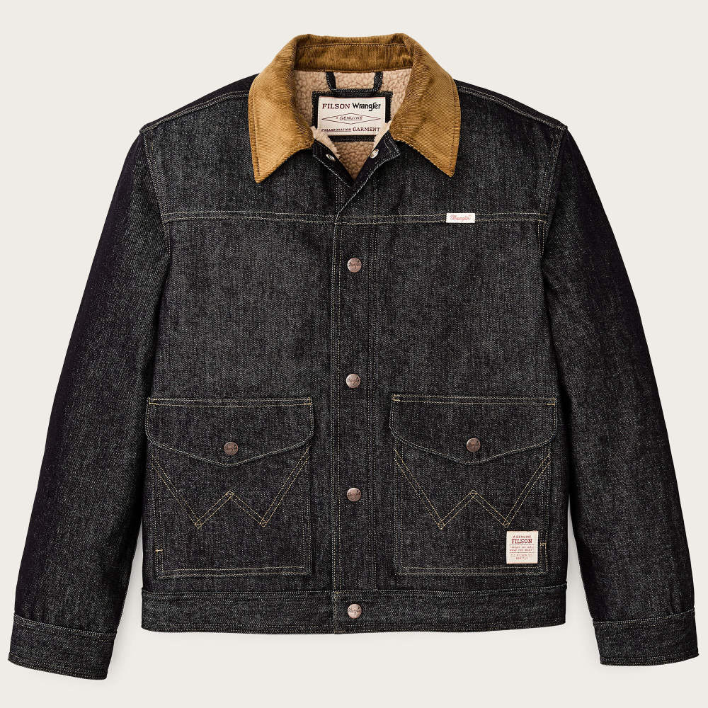 filson x wrangler denim work jacket indigo
